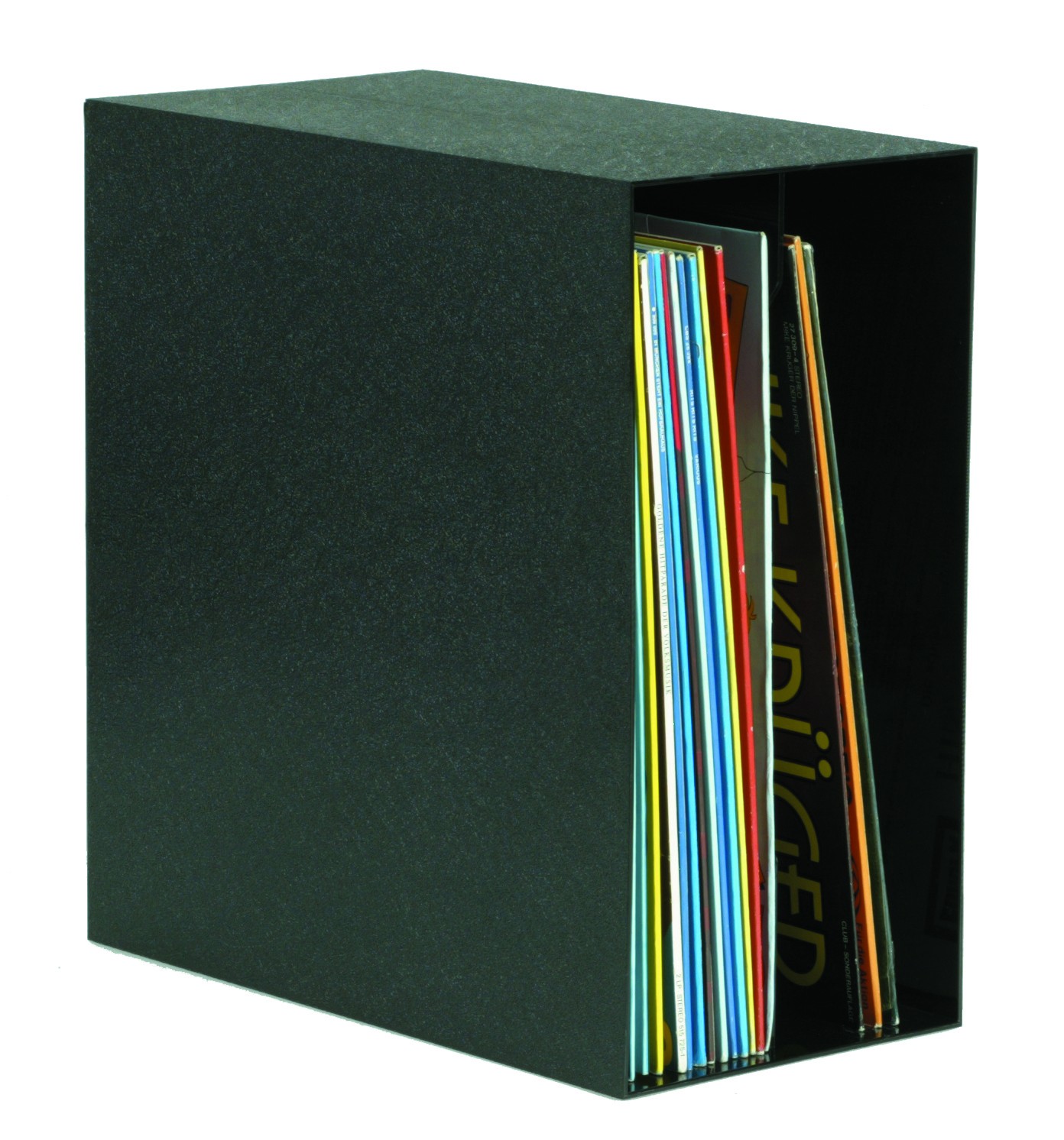 Vinyl - Archiv Box, LP Aufbewahrungsbox, schwarz, unterteilt